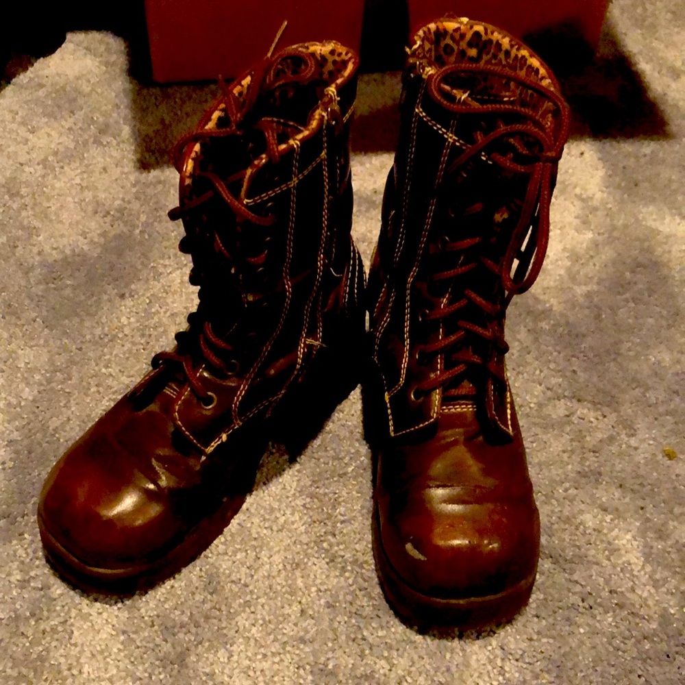 TKS size 3 Brown Leather Heeled Boots